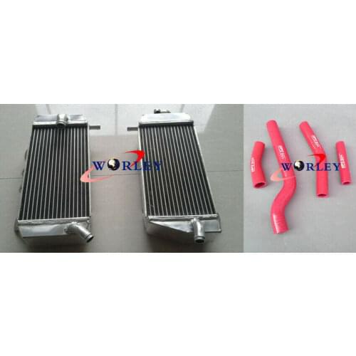 Aluminum radiator& red silicone hose FOR YAMAHA YZF450 YZ450F 2006 06