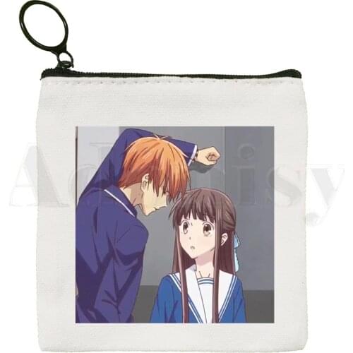 Anime Fruits Basket Yuri Nakamura Yuki Kyo Tohru Coin Purse Illustration Key Case Simple Small Cloth Bag New Creative Coin Purse
