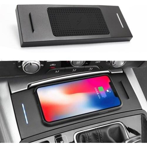 For Audi A6 C7 RS6 A7 2012-2018 10W car QI wireless charger charging plate wireless phone charger accessories for iPhone 8 X