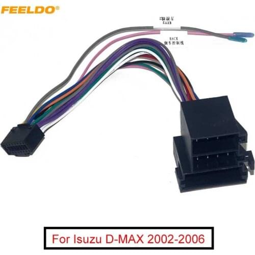 FEELDO Car 16pin Audio Wiring Harness For ISUZU D-MAX 16Pin Aftermarket Stereo Installation Wire Adapter