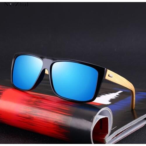 Bamboo Sunglasses For Men Women Vintage Wooden Leg Sun Glasses Female Male Fashion Brand Design Travel Mirror Glasses Goggles