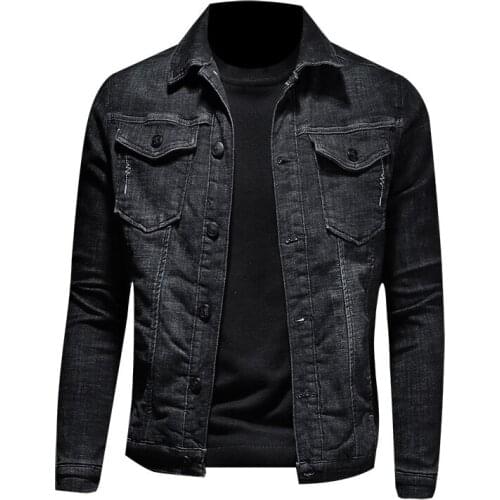 Plus velvet thick warm pilot black denim winter jacket mens jeans jacket casual coat coat coat coat