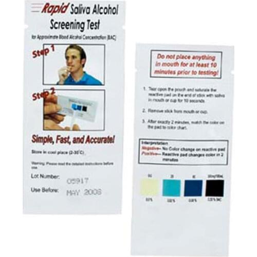 Health Safety Disposable Alcohol Tester Breathalyzer Tin foil paper packing 10pcs/lot Free shipping Dropshipping