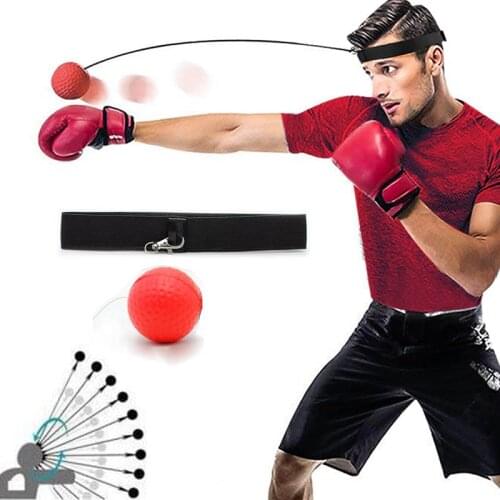 Boxing Reflex Ball Bouncy Fight Speed Ball Level Boxing Ball with Headband Portable Training and Fitness Exercise Equipment