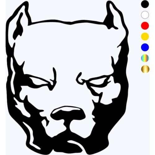 CK2231#15*18.7cm pitbull funny car sticker vinyl decal silver/black car auto stickers for car bumper window car decorations