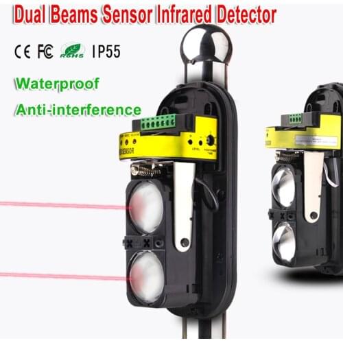 Double Infrared Beams Sensor Detector For Wired Home Burglar Security Alarm System 30m~150m Outdoor Perimeter Wall