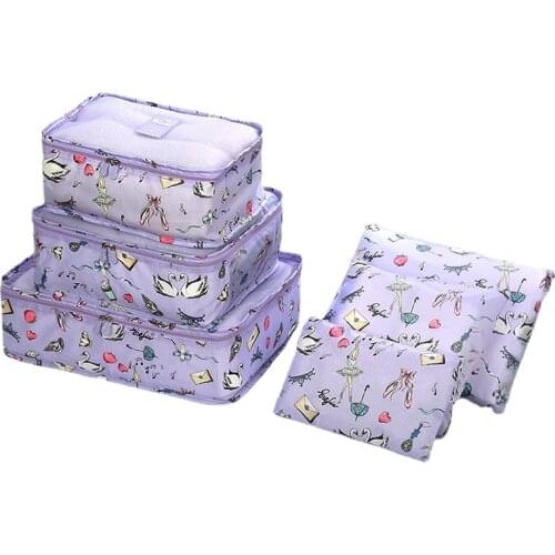 6pcs/set Travel Organizer Storage Bags Portable Luggage Organizer Clothes Tidy Pouch Suitcase Packing Laundry Bag Storage Case