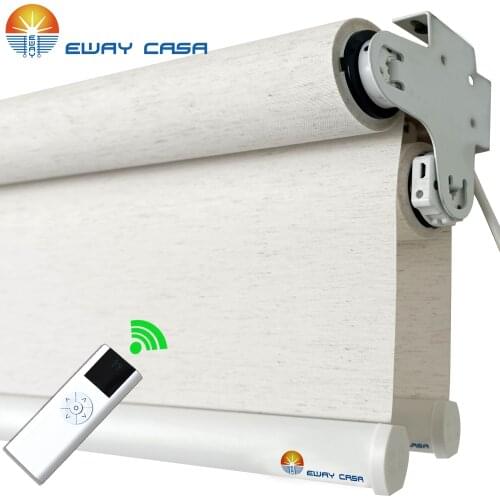 EWAY CASA Electric 100% Blackout Shadow Motorized Double Roller blinds Day&Night Roller Shades For Bedroom Office No. MRB_DN_C15