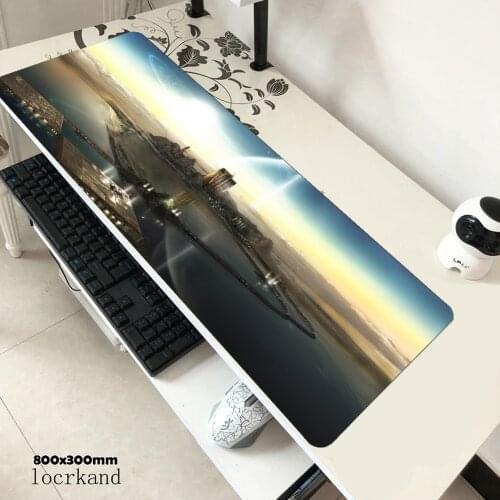 City Sci Fi mousepad Domineering gaming mouse pad pc computer 800x300x3mm gamer accessories mat xl laptop desk protector pads