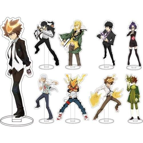 Katekyo Hitman Reborn Sawada Tsunayoshi Hibari Kyoya Acrylic Stand Figure Desktop Decoration Collection Model Doll Gifts