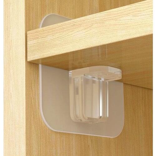 Adhesive Shelf Support Pegs Drill Free Nail Instead Holders Closet Cabinet Shelf Support Clips Wall Hangers Storage Holders