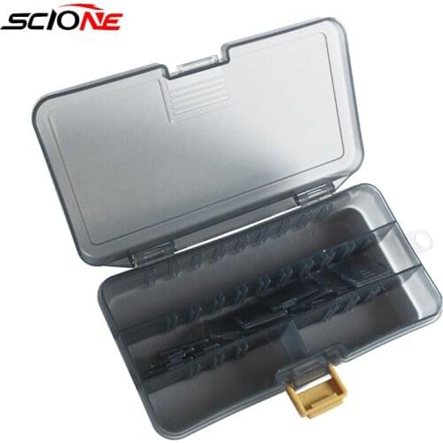 ABS Gun Color Lure Box Transparent Fishing Bait Storage Lure Tool Box Fishing Gear Accessories Double-layer Fake Bait Box X625G