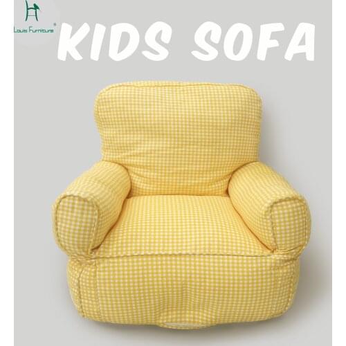 Louis Fashion Childrens Sofas Nordic Cotton Canvas Baby Seat Lazy Princess Room Photography Kindergarten Stool Bean Bag