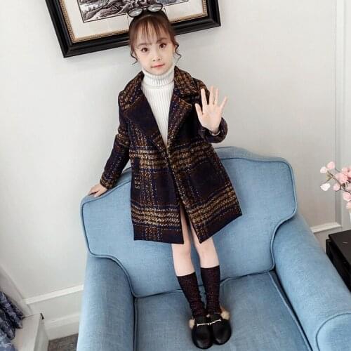 Cardigan Jacket Winter Spring Coat Outerwear Top Children Clothes School Kids Costume Teenage Girl Clothing Woolen Cloth High Qu
