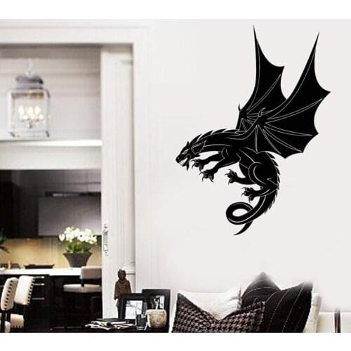 Flying Dragon Vinyl Wall Decal Fantasy Style Kids Room Decor Stickers Mural Wallpaper Wall Poster 2244