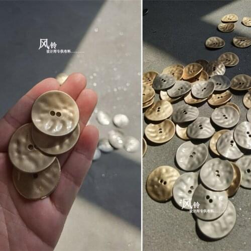 Metal Round Button Shining Gray Golden Sewing DIY Crafts Decoration Shirts Coat Blouse Suits Costume Dress Designer Accessories