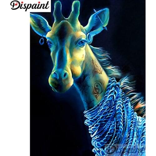 Dispaint Full Square/Round Drill 5D DIY Diamond Painting "Cartoon giraffe" 3D Embroidery Cross Stitch Home Decor Gift A12771
