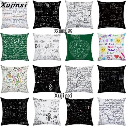 Mathematical formula pillowcase double-sided high number geometry student dormitory