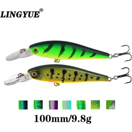 2019 New Arrivals LINGYUE 1PCS Minnow Fishing Lure 10cm/9.8g Hard Crankbait Wobbler Quality Hooks Hard Bait Pesca MM202