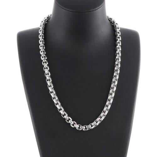 316L Stainless Steel Shiny Huge Rolo Chain Necklace Bracelet Silver 8mm Wide 8.26-30 Inch Choose for Women Mens Gifts Jewelry