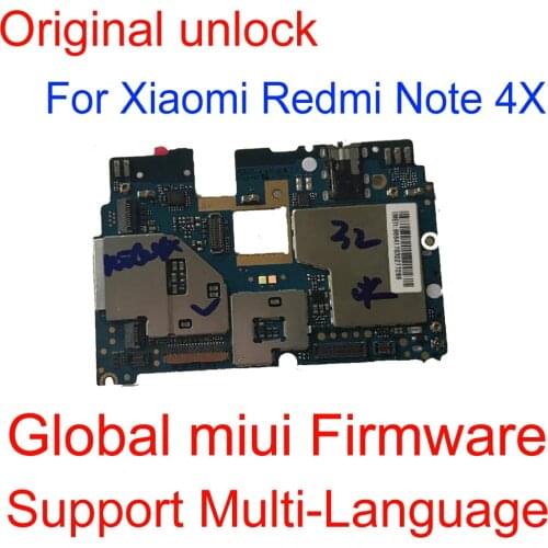 Unlocked Board Mainboard For Xiaomi redmi note 4X note 4 Global Version 3gb + 32GB Snapdragon 625 MotherBoard note4X