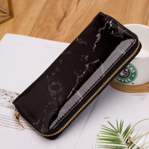 Casual Women Lady Wallets Purses Totes Feminina Marble Patent Leather Clutch Bags Girls Zipper Card Coin Money Holder Pouch Pack