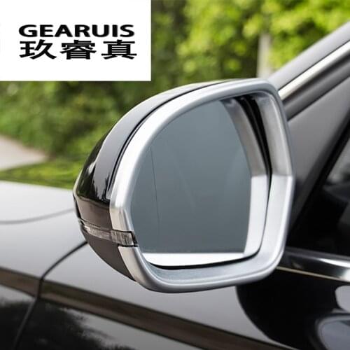 2Pcs Car styling for Audi A6 C7 2012-2017 ABS rearview mirror frame abs chrome door mirror cover trim accessories auto sticker
