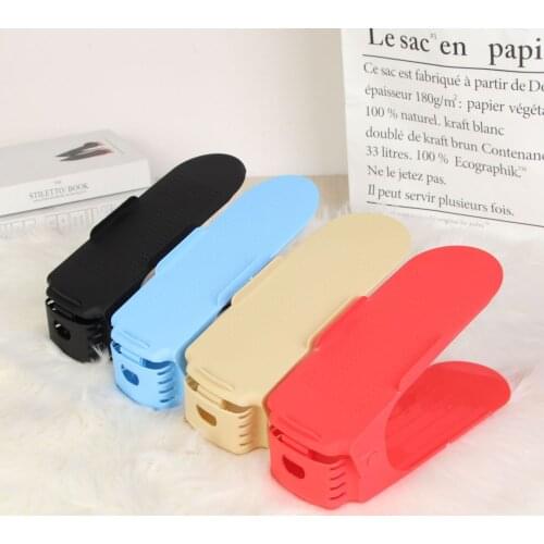 Adjustable 4-Levels Shoe Rack Shoe Stacker Shoe Slots Organizer Space Saver for Closet Shoe Organizer For Sneakers High Heels