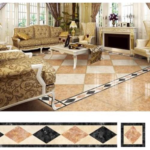 Corridor floor tile decoration self-adhesive threshold tile line living room waveguide line sticker skirting wall sticker