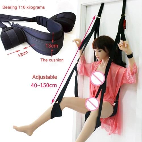 Sex nylon swing BDSM Ankle Cuff Slave Soft Sex Furniture Fetish Bandage Swing Sex Erotic Toys Couple Sex furniture sex shop