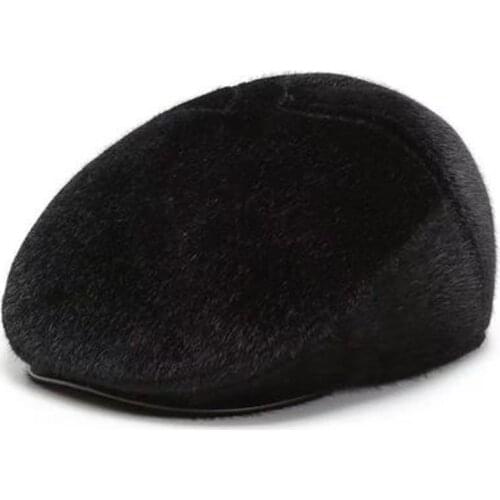 Tongue Hat Imitation Mink Fur Forward Cap Earflaps Winter Man Warm Hat Thickened Cold Proof Ear Protection Mens Outdoor Duck
