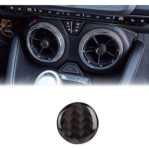 Compatible with Carbon Fiber Air Conditioner Outlet Decoration Interior Stickers for Chevrolet Camaro 2017 2018 2019 2020