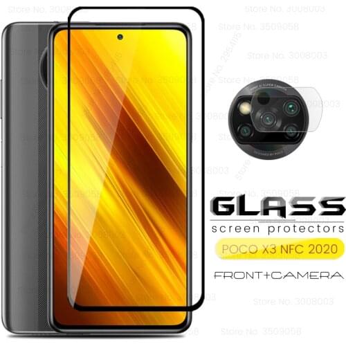 Poco x 3 nfc global glass camera protective glass for xiaomi pocophone poco x3 pocox3 6.67'' smartphone screen protector film 9h