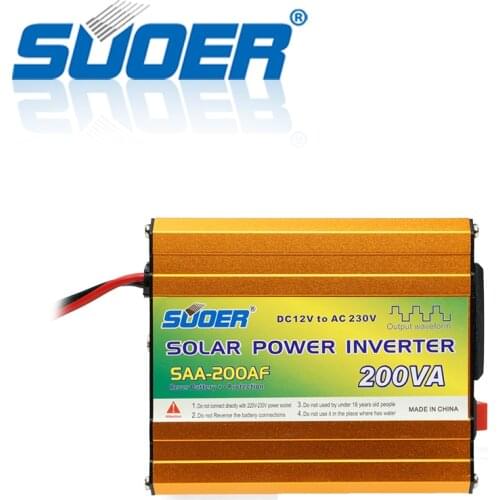 Suoer【 Modified Sine Wave Inverter 】12V 230V 200VA modified sine wave inverter (SAA-200AF