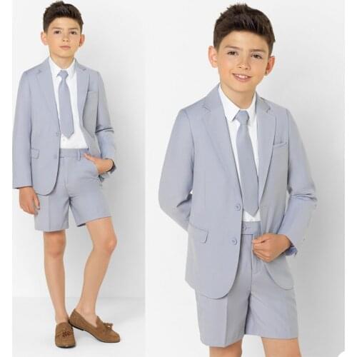 Spring Fashion Boy Formal Suits Dinner Tuxedos Little Boy Groomsmen Kids Children For Wedding Party Prom Suit Formal Wear 2 pcs