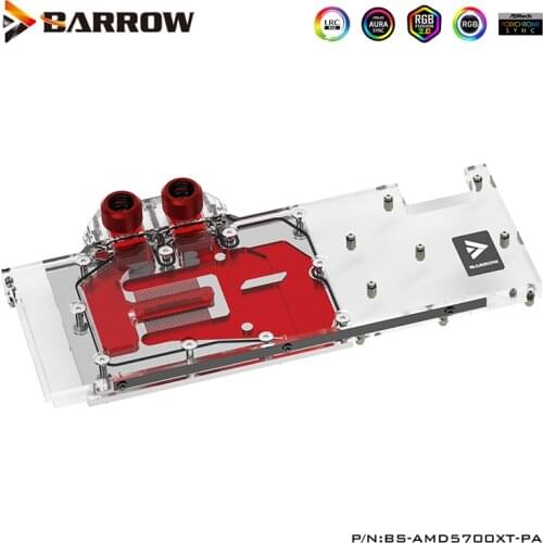 Barrow GPU Water Block For AMD Radeon RX 5700 XT AsRock ASUS Radeon RX 5700 XT 8G support original backplate BS-AMD5700XT-PA