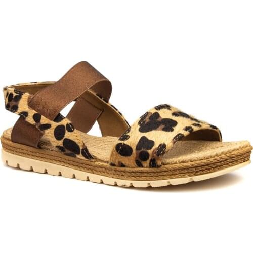 Womens Summer Leopard Print Sandals Straw Looking Stylish and Elegant Fitted Three Color Flat Bottom Daily Use 2021 Summer Fashion