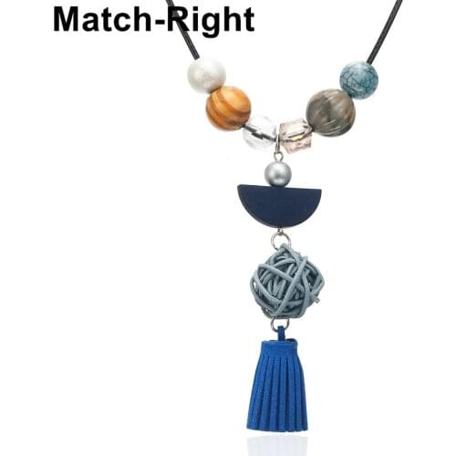 Match-Right Necklaces & Pendants Women/Statement/Beads/Long/Lady/Big/Tassel Necklace Pendants for Women Fashion Jewelry NR163