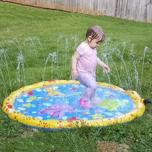 100CM PVC Summer Water Spray Pad Toy Sprinkler Mat Lawn Toys For Children Baby Adult Beach/Sand Toy Outdoor Water Party DST001