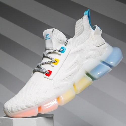 2021 Running Shoes Men Lace-up Breathable Sneakers Athletic Trainers Outdoor Sports Shoes Walking Shoes