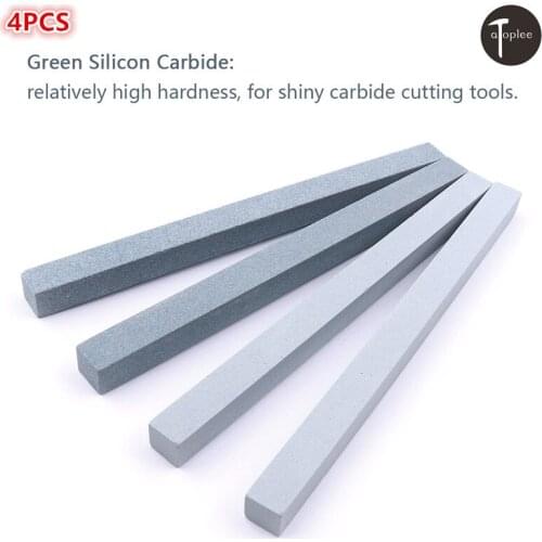 Durable New 4Pcs Green Silicon Carbide Sand Oilstone 120# 240# 320#(2PCS) Kitchen Knife Sharpener Oil Stone Cutting Tools