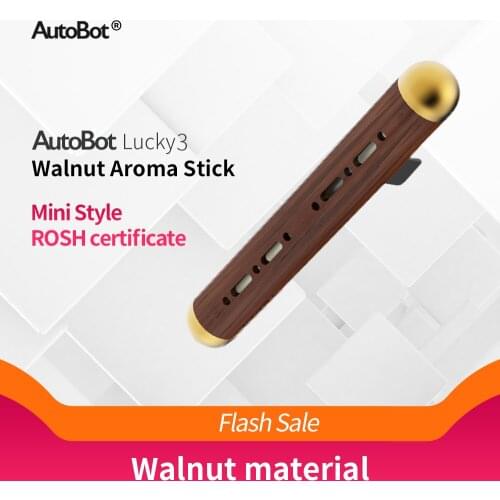 AutoBot Car Air Freshener Air Vent Scented Ornaments Walnut Solid Aroma With Three Natural Flavors