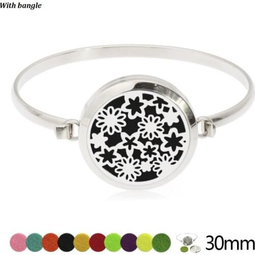 More options bracelet bangle Stainless Steel Aroma Locket Bracelet Diffuser locket twist screw Perfume bangles bracelet 10 Pads