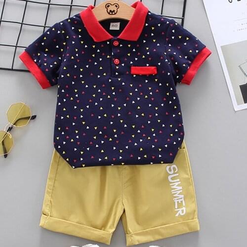 Kids Clothes Boys Sport Suits Summer 2021 Short-Sleeve T-shirt And Shorts 2Pcs Sets Children Clothing Boy Sets 1 2 3 4 Years Old