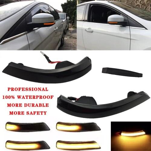 Dynamic Turn Signal Light LED Side Rearview Mirror Sequential Indicator Blinker Lamp For Ford Focus 2 3 Mk2 Mk3 Mondeo Mk4 EU