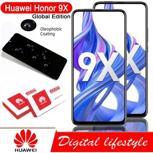 Original 6.59'' LCD + frame for Huawei Honor 9X Premium Global Edition STK-LX1 Display Touch Screen Digitizer Assembly