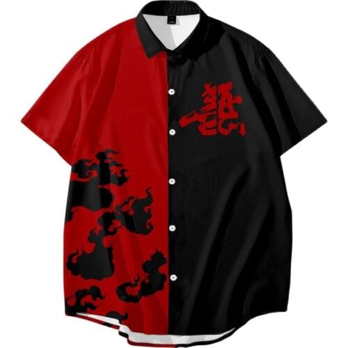 Men Hawaiian Short Sleeve Shirt Casual Printing Blouse Turn-down-collar Shirt Beachwear Cool Breathable Shirts For Male