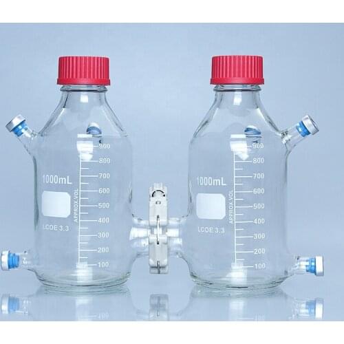 1000ml anaerobic culture flask anaerobic cell flask microbial fuel bioreactor