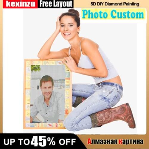 Photos Custom 5d Diamond Painting Full Square Picture of Rhinestones Diamond Embroidery Beadwork Wedding and Parents Baby,gift