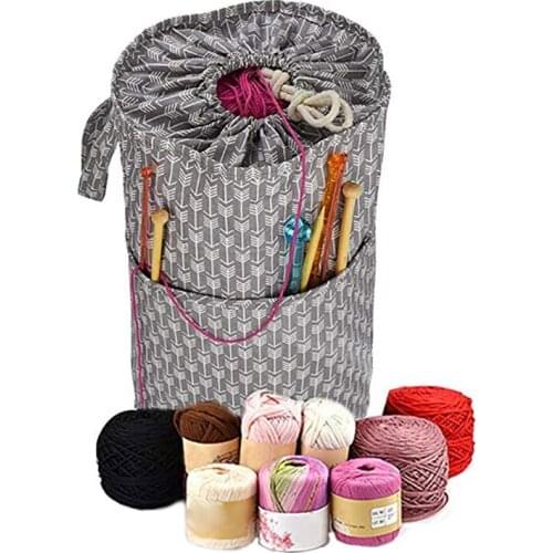 HOT SALE Large Yarn Storage Bag Knitting Crochet Tote Organizer Holder Portable Case
